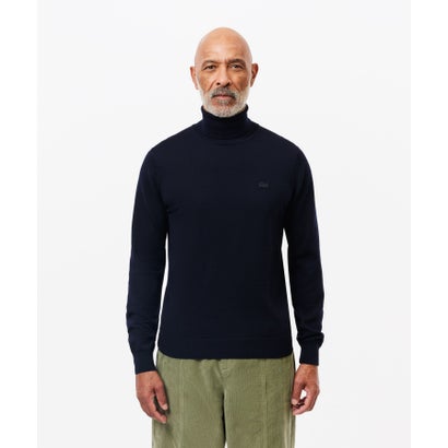ラコステ LACOSTE メリノウールタートルネックセーター(ダークネイビー)