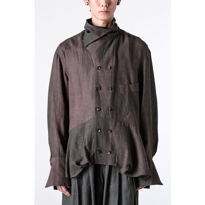 ジギーチェン ZIGGY CHEN Double Breasted High Neck Shirt Jacket （Gray）