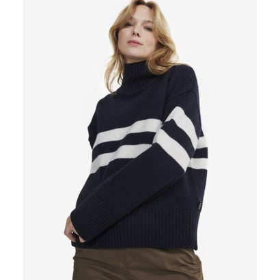 エーグル AIGLE クルーネックボーダーセーター （ダークネイビー）