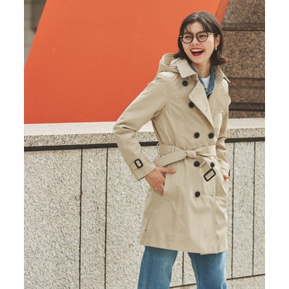 エーグル AIGLE ゴアテックス フーデッドロングトレンチコート （ベージュ） 33,934円