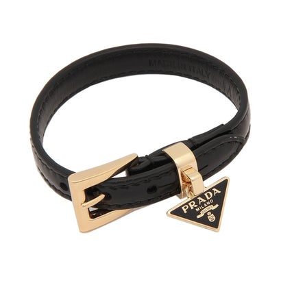 楽天市場】プラダ ブレスレット バングル トライアングルロゴ ブラック