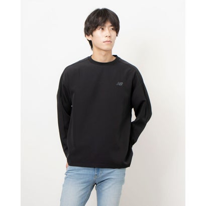 ニューバランス New Balance メンズ 機能Tシャツ ウーブンロングスリーブTシャツ_ AMT45656 （ブラック）