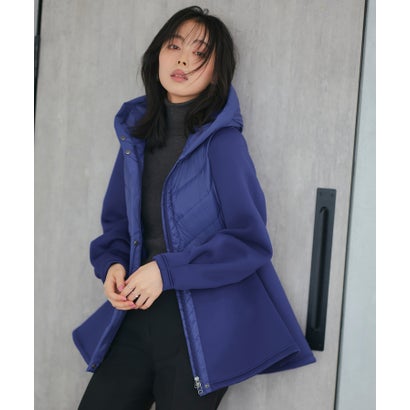 ルイルエブティック RUIRUE BOUTIQUE ダンボールニット ライトダウンジャケット | レディース アウター 羽織 体型カバー 保温 暖かい 軽量 ショートコート キルティング フード ライトアウター|LOCOMALL(ロコンド公式ストア)