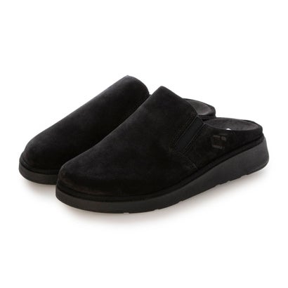 相応うフロップ fitflop GEN-FF ELASTICATED SUEDE MULES （Black）