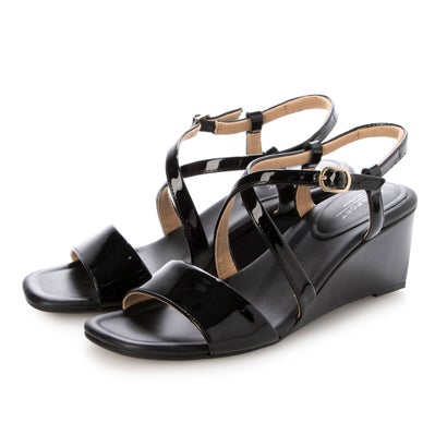 ロックポート ROCKPORT ジニア クロス バンド （ブラック パテント レザー）