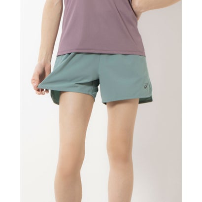 アシックス ASICS レディース 陸上/ランニング ショート/ハーフパンツ ウィメンズマルチポケット4インチショーツ 2012D089 （セラドン）画像