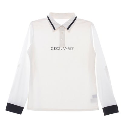 セシルマクビーグリーン CECIL McBEE green ロールアップスリーブPOLO （WH）