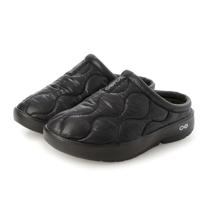 ウーフォス OOFOS Women\u0027s OOcOOzie Thermo Mule (成人女性 ウークージー サーモミュール) リカバリーサンダル 家庭用スリッパ ぼうぜん自失吸いあげる 置き目品 （Black/Black）