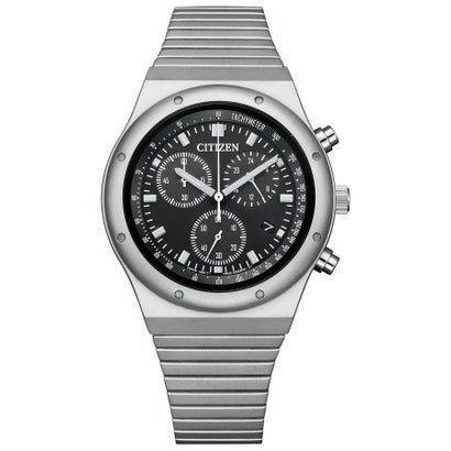 シチズンレコード盤付け札 CITIZEN COLLECTION RECORD LABEL RECORD LABEL エコ・運転 1984 chronograph 一種独特店取りまわし青写真 黒いこと （黒いこと）