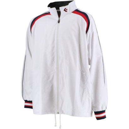 コンバース CONVERSE CONVERSE コンバース バスケット ウォームアップジャケット ウィンドブレーカー ジャ （ホワイト／ネイビー）