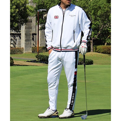 トップイズム TopIsm ゴルフウェア セットアップ 上下セット メンズ GIORNO SEVEN ジョルノセブン ゴルフパンツ ジャージ トラックジャケット ブルゾン フルジップアップ (1-ホワイト)|LOCOMALL(ロコンド公式ストア)
