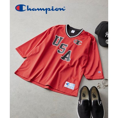 チャンピオン Champion Champion C3ーZ403 3/4 SLLEEVE TーSHIRT （レッド）