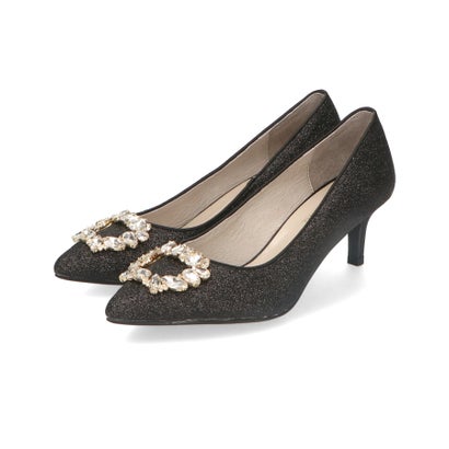 ミッシュマッシュ MISCH MASCH ビジューバックルグリッターパンプス/MOR103 （BLACK）