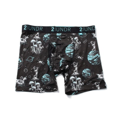 ツーアンダー 2UNDR ツーアンダー 6インチ 宇宙柄 ボクサーパンツ【返品不可商品】 （ブラック）