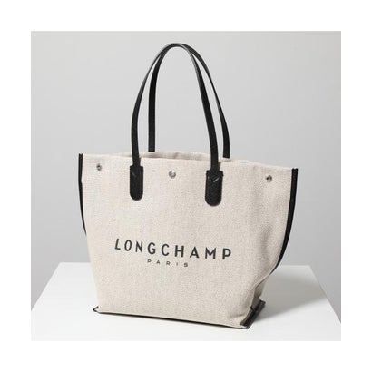 ロンシャン LONGCHAMP Longchamp トートバッグ 10090HSG037 コットン×レザー ロゴ （037/Ecru）