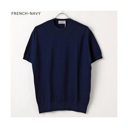 ジョンスメドレー JOHN SMEDLEY JOHN SMEDLEY ニット セーター KEMPTON 半袖 コットン （FRENCH-NAVY/ブルー）