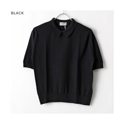 ジョンスメドレー JOHN SMEDLEY JOHN SMEDLEY ポロシャツ ADALINE ボタンレス （BLACK/ブラック）