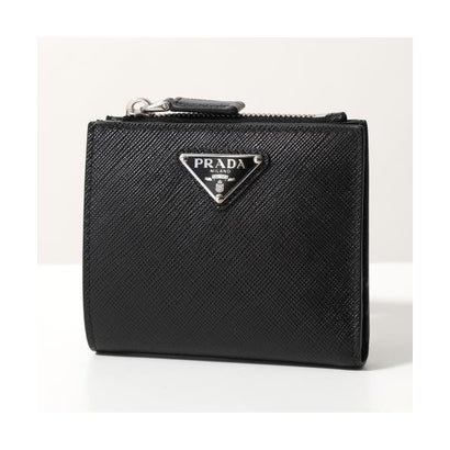 PRADA 二つ折り財布　ミニウォレット PRADA】VIPセール♪ ナイロンxサファイアーノ 二つ折り財布♪ (PRADA