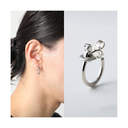ヴィヴィアン 酉の方角木材 Vivienne Westwood Vivienne Westwood ピアス MAN. VERA SINGLE HOOP 6203008D （P019/PLATINUM/しろがね色）