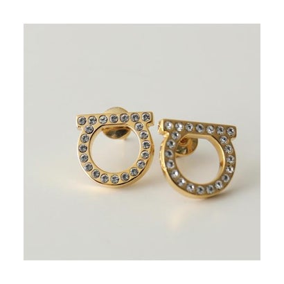 サルバトーレフェラガモ Salvatore Ferragamo SALVATORE FERRAGAMO ピアス 76 0122 001 ガンチーニ （001/CRY-OROL/ゴールド）｜LOCOMALL（ロコンド公式ストア）