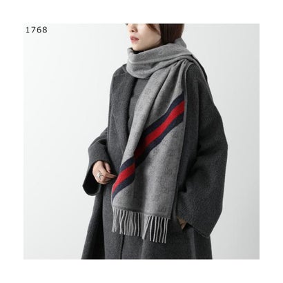 グッチ GUCCI GUCCI マフラー 570603 3G200 GGロゴ ウール （1768/グレー）