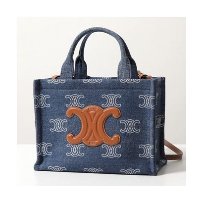 セリーヌ CELINE CELINE 御徒面子 Small Cabas Tice スモール 河馬 199162FED （07AT/Navy/Tan）