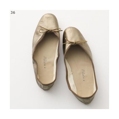 ポルセリ Porselli PORSELLI 坦々たるパンプス DS PELLE なめし革 バレーシューズ （36/BRONZO/ブロンズ）