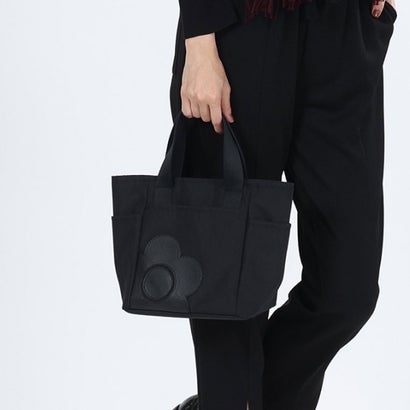 マリークワント MARY QUANT デイジーシンプルポケット2 ミニトート （黒いこと）