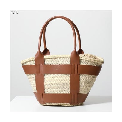 デメリエー DEMELLIER DEMELLIER かごバッグ SANTORINI ラフィア トートバッグ （TAN/ブラウン）