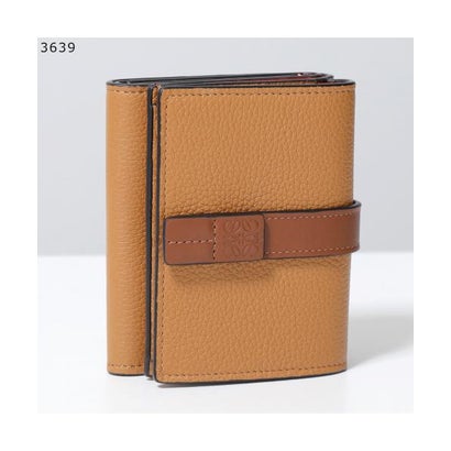 ロエベ LOEWE LOEWE 三つ折り銭入れ TRIFOLD C660TR2X01 なめし革 アナ瓦 （3639/LIGHT-CARAMEL）