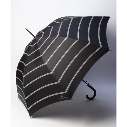 アクアスキュータム Aquascutum アクアスキュータム ボーダー柄 雨傘(長傘) (ブラック)|LOCOMALL(ロコンド公式ストア)