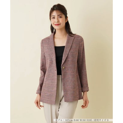 レリアン Leilian ストレッチ綿麻テーラードジャケット （レンガ） 36,358円