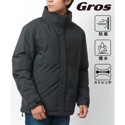 【Gros/グロス】防風 撥水 コーデュラ切替パファージャケット ファイバーダウンジャケット /バイク ライディングジャケット 中綿 防寒 ウインタージャケット メンズ レディース アウター｜LOCOMALL（ロコンド公式ストア）