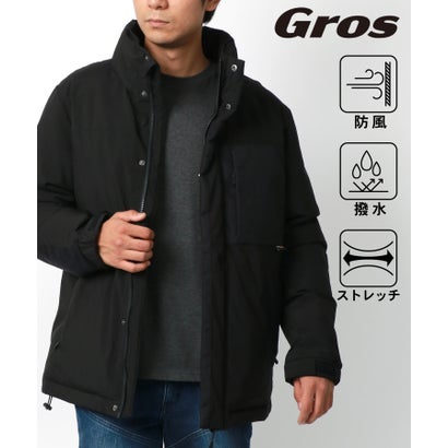 【Gros/グロス】防風 撥水 コーデュラ切替パファージャケット ファイバーダウンジャケット /バイク ライディングジャケット 中綿 防寒 ウインタージャケット メンズ レディース アウター|LOCOMALL(ロコンド公式ストア)