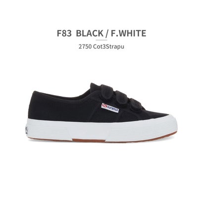 スペルガ SUPERGA スペルガ SUPERGA レディース S00BN20 コットン3ストラップ 901 F83 （F83_BLACK/F.WHITE）