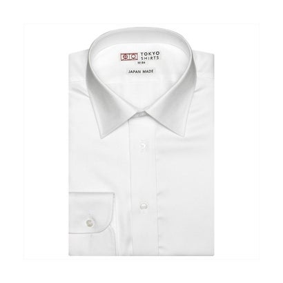 トーキョーシャツ TOKYO SHIRTS 【国産しゃれシャツ】 レギュラー 長袖 形態安定 綿100% ツイル織り （シロ） 5,834円