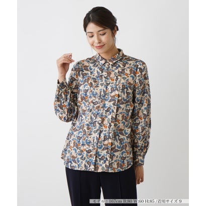 レリアン Leilian ペイズリー柄シャツブラウス （ブラウン系） 18,645円