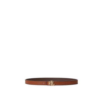 ローレン ラルフ ローレン LAUREN RALPH LAUREN ロゴ リバーシブル レザー スキニー ベルト （200ブラウン）