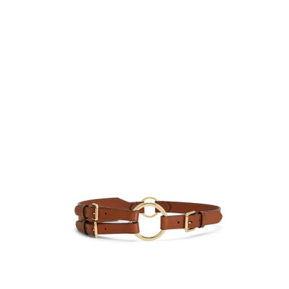 ローレン ラルフ ローレン LAUREN RALPH LAUREN トライストラップ Oリング レザー ベルト （200ブラウン）
