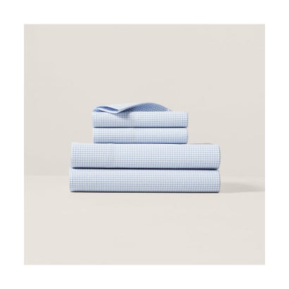 ラルフ ローレン ホーム RALPH LAUREN HOME シアサッカー ギンガム ボックスシーツ/クイーンサイズ （400ブルー）｜LOCOMALL（ロコンド公式ストア） 19,800円