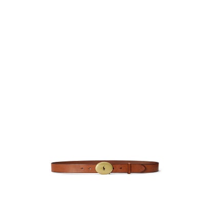 ポロ ラルフ 置き目レン POLO RALPH LAUREN Polo ID オーバルバックル カーフスキン 胴締め （200赤銅色）