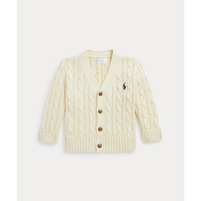 ポロ ラルフ 置き目レン POLO RALPH LAUREN (もの言う花)有線テレビ編み物 綿織物 V素っ首 ジレー （101自然的）
