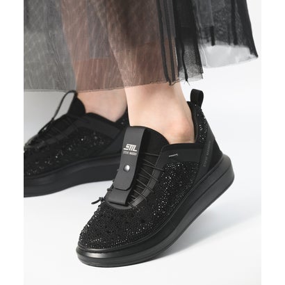 スティーブ マデン STEVE MADDEN 厚底石ころスニーカー （黒いこと） 靴-レディース靴