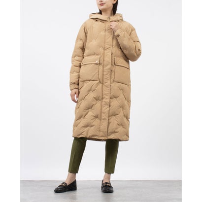 リナシメント RINASCIMENTO Rロゴタイプ中綿ロング厚地の外套 （Cammello Beige）