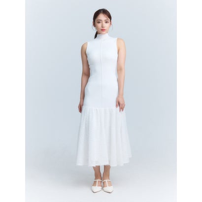 エイミーイストワール EIMY ISTOIRE イレギュラーヘムドッキングニットワンピース (WHITE)|LOCOMALL(ロコンド公式ストア)