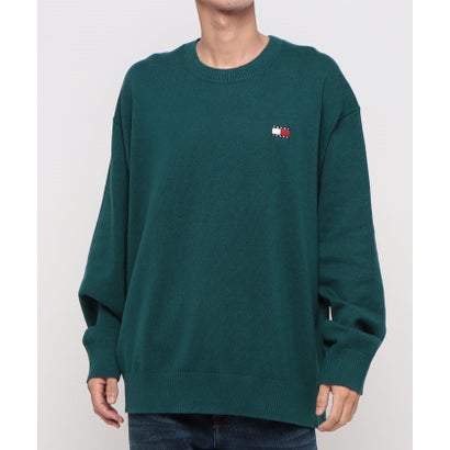 トミーデニム TOMMY JEANS ボクシークルーネックトレーナー （緑であること）