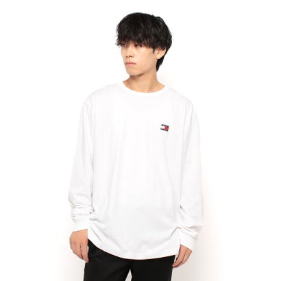 トミージーンズ TOMMY JEANS レギュラーバッジロングスリーブTシャツ (ホワイト)