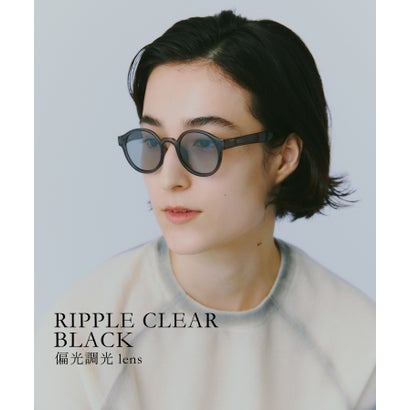 ジュガードフォーティーン jugaad14 RIPPLE CLEAR 日本製 鯖江メイド UVカット サングラス 偏光調光 カラーレンズ アイウェア (ブラック系その他7)