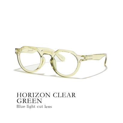ジュガードフォーティーン jugaad14 【jugaad14 / ジュガードフォーティーン】HORIZON CLEAR blue light cut / ブルーライトカット PCメガネ 鯖江 made （グリーン系その他6）