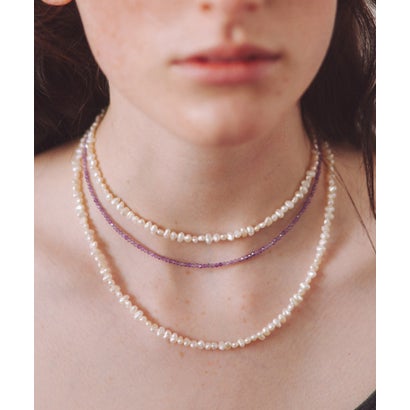 ルボンボン les bon bon 【les bon bon / ルボンボン】lavande choker BOB458 アメジスト 淡水パール silver925 日本製 （パープル）